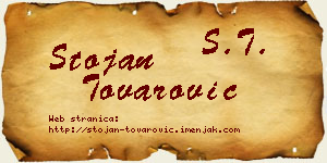 Stojan Tovarović vizit kartica